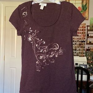 Ann Taylor short sleeve sparkle tshirt. Size L